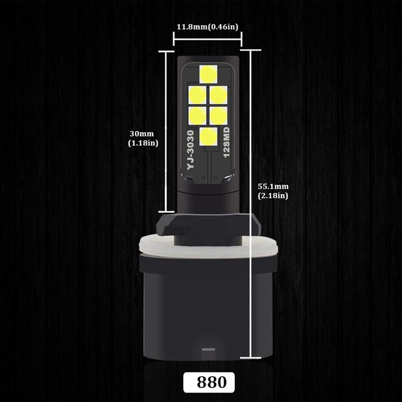 SOCAL-LED LIGHTING 2x 880 893 899 LED Fog Light Bulb for Powersports Advanced 3030 SMD Bright Colorful Daytime Running DRL Lamp, Pink Purple - Image 3